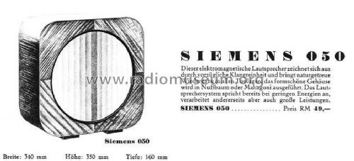 050; Siemens & Halske, - (ID = 1257074) Speaker-P