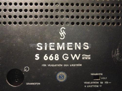 S668GW; Siemens & Halske, - (ID = 761697) Radio