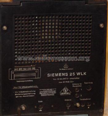 25WLK; Siemens & Halske, - (ID = 3990) Radio