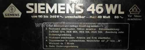 46WL; Siemens & Halske, - (ID = 2187148) Radio