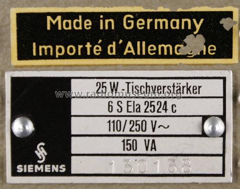 6S Ela 2524c; Siemens & Halske, - (ID = 1019873) Ampl/Mixer