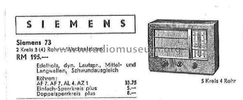 73; Siemens & Halske, - (ID = 328431) Radio