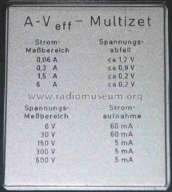 A-Veff-Multizet ; Siemens & Halske, - (ID = 802495) Equipment
