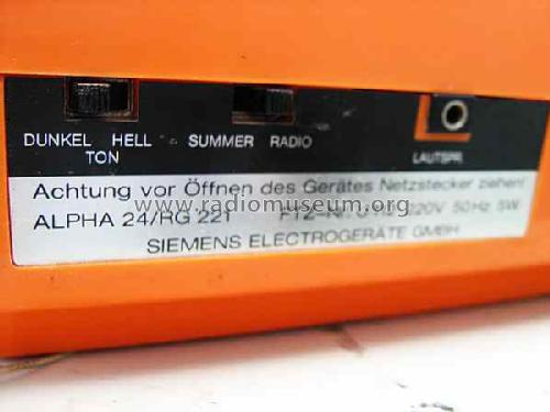 Alpha RG221; Siemens & Halske, - (ID = 1518068) Radio