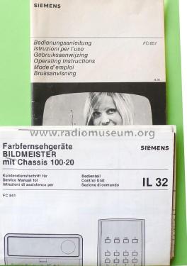 Bildmeister FC 851 - IL32 - Ch= 100-20; Siemens & Halske, - (ID = 1735496) Television