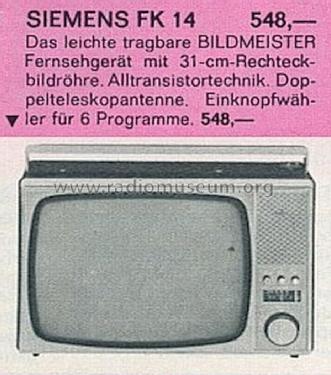 Bildmeister FK14; Siemens & Halske, - (ID = 1755766) Television