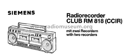 Club RM818; Siemens & Halske, - (ID = 1005915) Radio