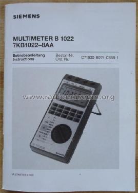 Digital Multimeter B1022; Siemens & Halske, - (ID = 1848841) Equipment