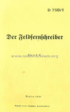 Feldfernschreiber - Telegrafentypenbildschreiber T typ 58 T Bs/24a-32 ; Siemens & Halske, - (ID = 1772183) Military