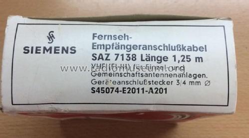 Fernseh-Empfängeranschlußkabel SAZ 7138; Siemens & Halske, - (ID = 1813437) Misc