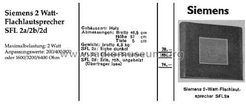 Flachlautsprecher SFL2a; Siemens & Halske, - (ID = 87989) Parlante