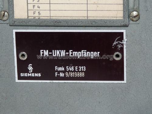 FM-UKW Empfänger Funk 546 E313; Siemens & Halske, - (ID = 724371) Commercial Re