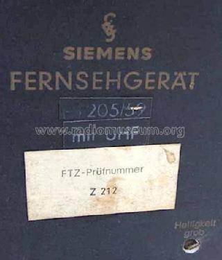 FS205/52; Siemens & Halske, - (ID = 997604) Fernseh-E