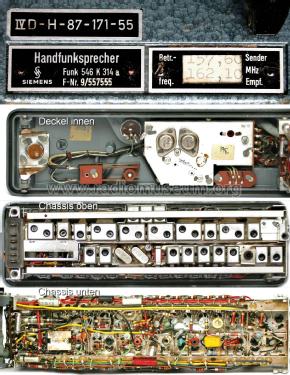 Handfunksprecher Funk 546 k 314 a; Siemens & Halske, - (ID = 1909650) Commercial TRX
