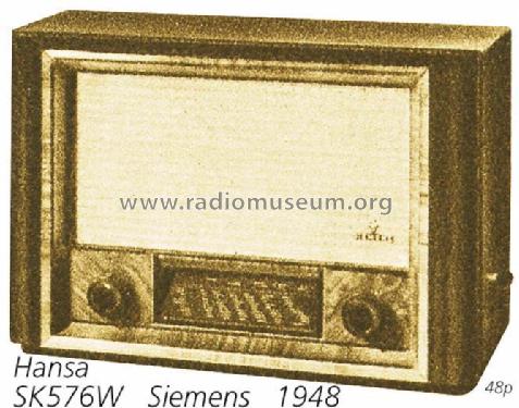 Hansa SK576W; Siemens & Halske, - (ID = 974) Radio