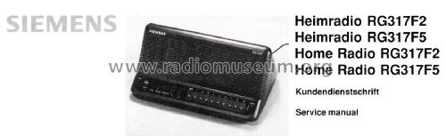 Heimradio RG317F2; Siemens & Halske, - (ID = 2609239) Radio