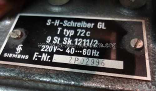 Hell-Schreiber 'GL' T typ 72c; Siemens & Halske, - (ID = 1386275) Ton-Bild