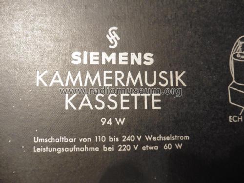 Kammermusik-Kassette 94W; Siemens & Halske, - (ID = 1850494) Radio