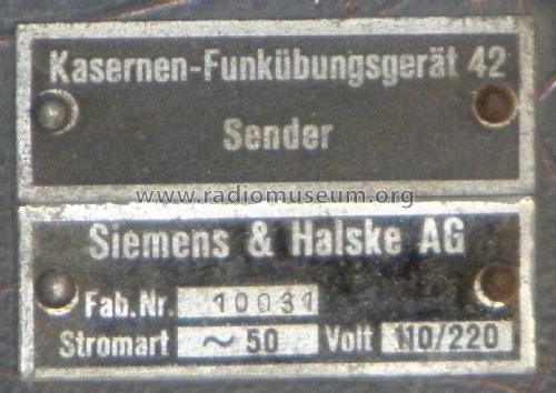 Kasernen-Funkübungsgerät 42 Sender; Siemens & Halske, - (ID = 2166145) teaching