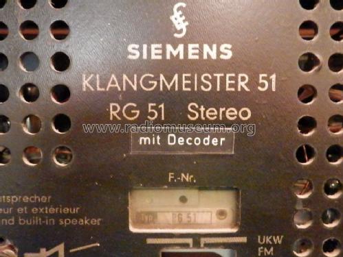 Klangmeister 51 RG51; Siemens & Halske, - (ID = 1616378) Radio