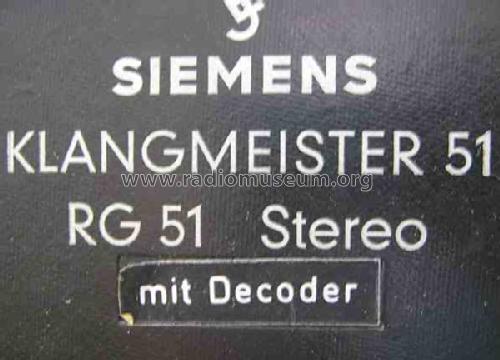 Klangmeister 51 RG51; Siemens & Halske, - (ID = 509030) Radio
