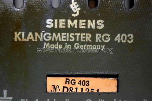 Klangmeister RG403; Siemens & Halske, - (ID = 838905) Radio