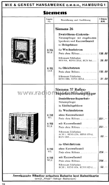 Kleiner Fernempfänger 26GLK; Siemens & Halske, - (ID = 1581742) Radio