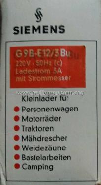 Kleinlader - Ladegerät G9-E12, G9A, G9B; Siemens & Halske, - (ID = 2654178) A-courant