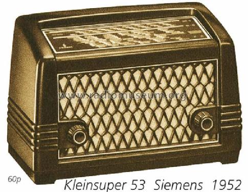 Kleinsuper 53 SH722GW; Siemens & Halske, - (ID = 987) Radio