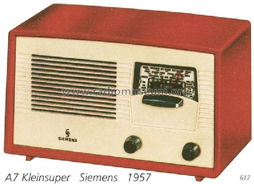 Kleinsuper A7; Siemens & Halske, - (ID = 989) Radio