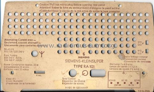Kleinsuper RA101; Siemens & Halske, - (ID = 256532) Radio