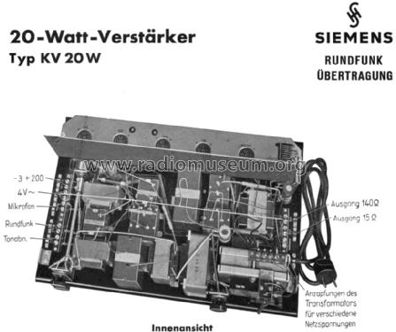 KV20W; Siemens & Halske, - (ID = 963480) Ampl/Mixer