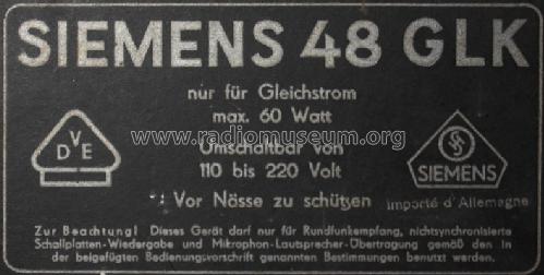 Länderband-Super 48GLK; Siemens & Halske, - (ID = 693544) Radio