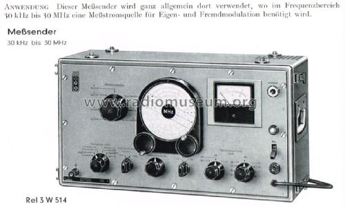 Meßsender Rel 3 W 514; Siemens & Halske, - (ID = 2157050) Equipment