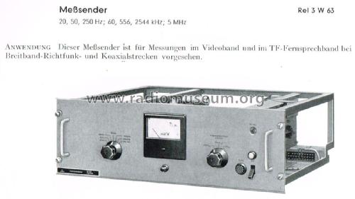 Meßsender Rel 3 W 63; Siemens & Halske, - (ID = 2157049) Equipment