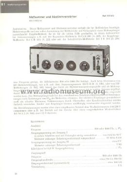 Meßsummer und Abstimmverstärker Rel 3 R 512; Siemens & Halske, - (ID = 757873) Equipment