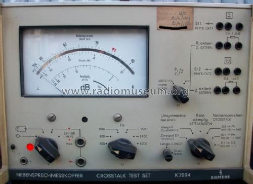 Nebensprechmesskoffer - Crosstalk Test Set K2004; Siemens & Halske, - (ID = 1704587) Equipment