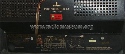 Phonosuper 54 833W; Siemens & Halske, - (ID = 429995) Radio