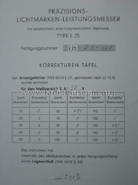 Präzisions Leistungsmesser L25P3-169; Siemens & Halske, - (ID = 1327480) Equipment