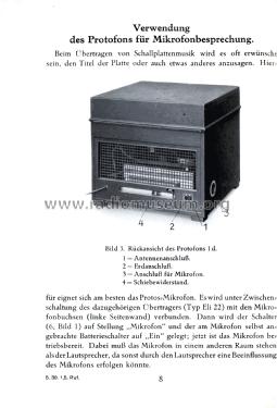 Protofon 1d Elq113; Siemens & Halske, - (ID = 2563657) Radio