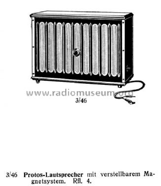 Protos Rfl4; Siemens & Halske, - (ID = 145889) Lautspr.-K