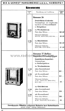 Reflex-Super 37GL; Siemens & Halske, - (ID = 1581745) Radio