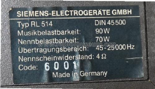 RL514; Siemens & Halske, - (ID = 719945) Parlante