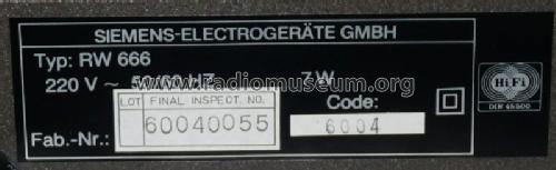 RW-666; Siemens & Halske, - (ID = 727026) R-Player