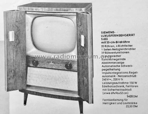 S653; Siemens & Halske, - (ID = 2394106) Televisore
