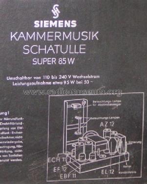 Kammermusik-Schatulle 85W; Siemens & Halske, - (ID = 44914) Radio