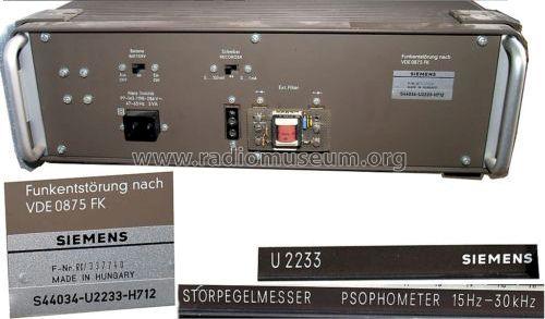 Störpegelmesser - Psophometer 15 Hz - 30 kHz U 2233; Siemens & Halske, - (ID = 1097488) Equipment