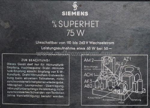 Superhet 75W ; Siemens & Halske, - (ID = 892162) Radio