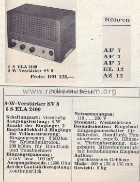 SV8 6SEla2400; Siemens & Halske, - (ID = 1382867) Ampl/Mixer