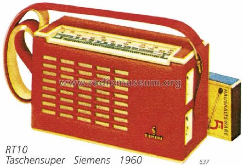Taschensuper RT10; Siemens & Halske, - (ID = 992) Radio